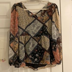 American Eagle Double Tie Back Blouse